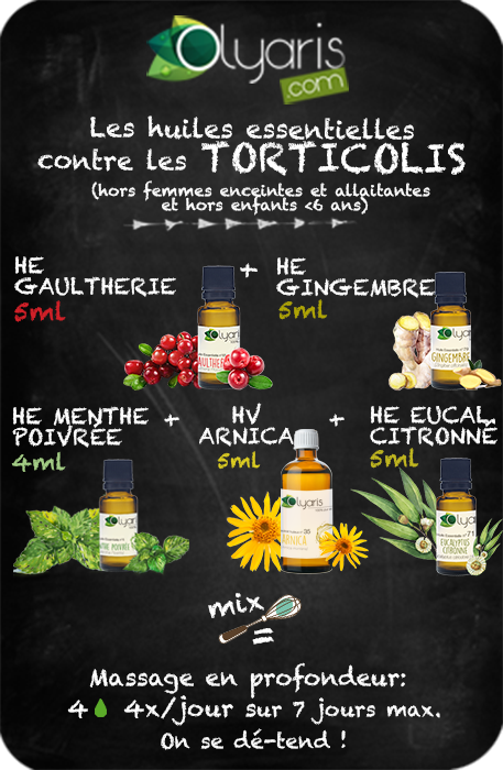 Synergie aux huiles essentielles contre le torticolis - Olyaris